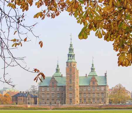 Traveling in the famous Rosenborg Slot, Copenhagen around Autumn seasonのeditorial素材