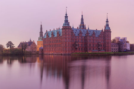 Traveling in the famous Frederiksborg Castle, Copenhagen around Autumn seasonのeditorial素材