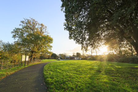 Traveling in the Hotham Park, Bognor Regis, United Kingdom around morningのeditorial素材