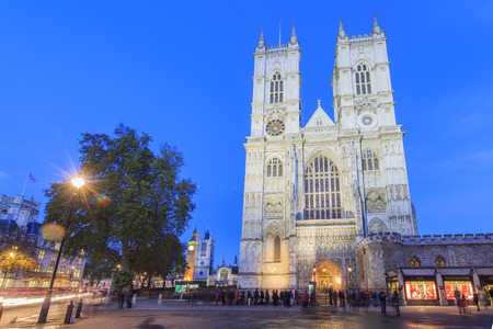 Traveling in the famous Westminster Abbey, London, United Kingdom around twilightのeditorial素材