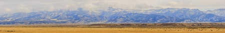 Beautiful country side view near highway 15 with a great mountain view, Utahの写真素材