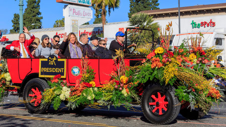 Pasadena, California, USA - January 1, 2016: Superb Tournament of the famous Roses Parade -...