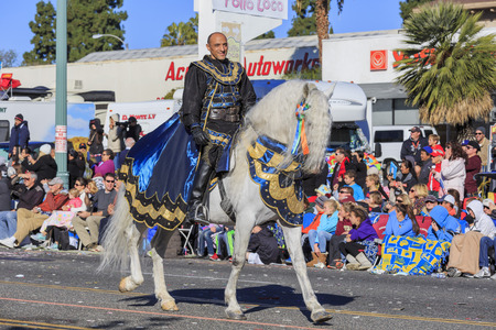 Pasadena, California, USA - January 1, 2016: Superb Tournament of the famous Roses Parade - America's New Year Celebration, held in Pasadena, Californiaのeditorial素材