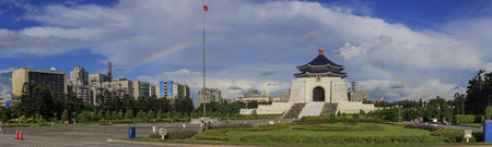 The famous landmark - Chiang Kai-shek Memorial Hall at Taipei, Taiwanの写真素材