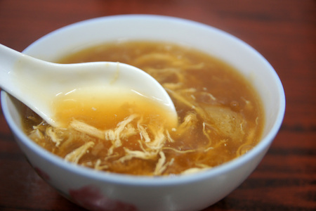 Famous street food - Shark's fin soup at Macauの写真素材