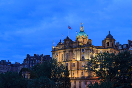 A very good looking building - Lloyds Banking Group Plc at night, United Kingdomのeditorial素材