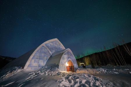 The famous Chena Hot Springs Resort at Fairbanks, Alaskaのeditorial素材