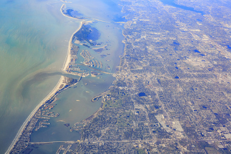 Aerial view of Tampa City scape, Floridaの写真素材