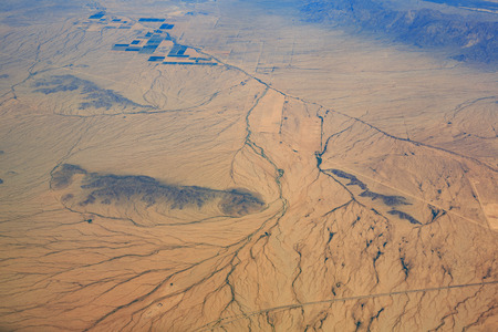 Aerial view near Gila Bend, Arizonaの写真素材