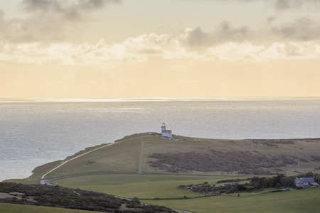 The famous landscape around Seven Sister, Seaford, UKの写真素材