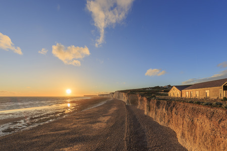The famous landscape around Seven Sister, Seaford, UKの写真素材