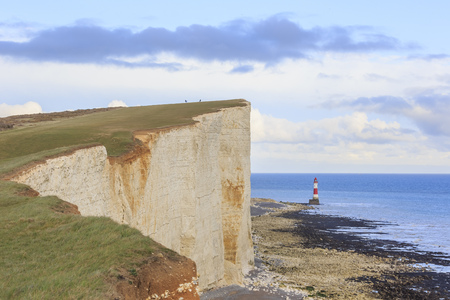 The famous landscape around Seven Sister, Seaford, UKの写真素材
