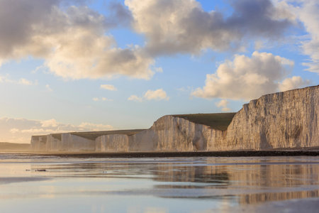 The famous landscape around Seven Sister, Seaford, UK