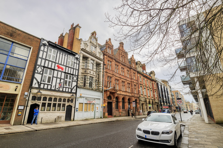 Southampton, APR 11: The old street on APR 11, 2016 at Southampton, UKのeditorial素材