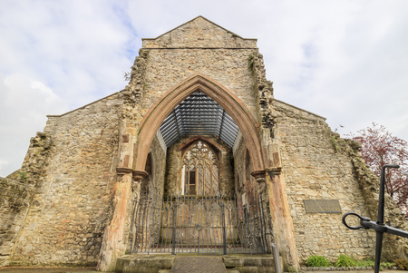 The historical Holyrood Church at Southampton, United Kingdomの写真素材