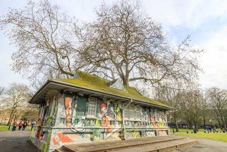 Houndwell Park in a sunny at Southampton, United Kingdomのeditorial素材
