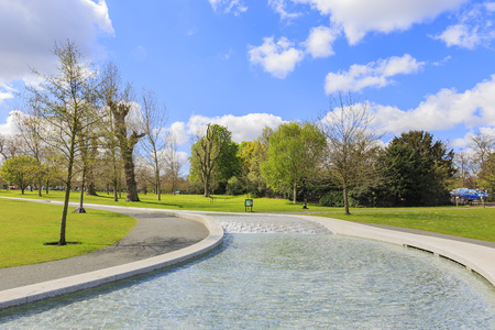 Princess Diana Memorial Fountain at Hyde Park, London, United Kingdomのeditorial素材