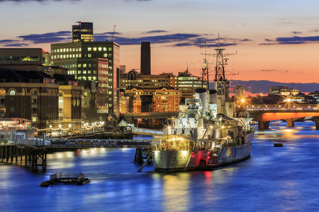 The famous war museum - HMS Belfastのeditorial素材