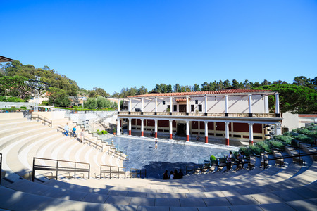 Los Angeles, SEP 28: The famous Getty Villa on SEP 28, 2014 at Los Angelesのeditorial素材