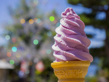 Special Ice cream at Lake Kawaguchi, Japanの写真素材