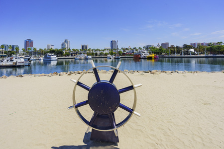 scene around Rainbow Harbor, Long Beach, California, U.S.A.のeditorial素材