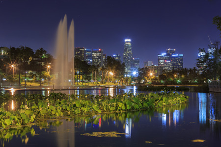 Los Angeles by the Echo lake, Californiaのeditorial素材
