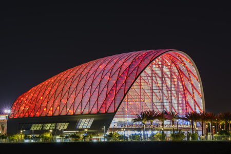 Anaheim, JUL 16: The beautiful Anaheim Regional Intermodal Transit Center on JUL 16, 2016 at Anaheim, Californiaのeditorial素材