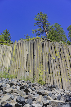 Special Geology of Basalt in Devils Postpile National Monument near Mammoth Lakesの写真素材