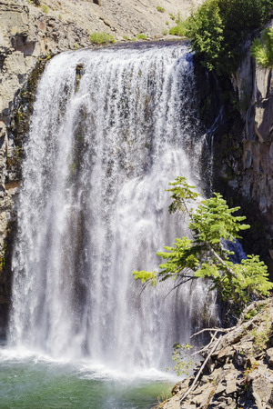 The Rainbow Fall of Devils Postpile National Monumentの写真素材