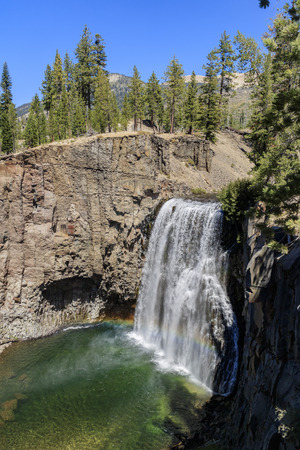 The Rainbow Fall of Devils Postpile National Monumentの写真素材