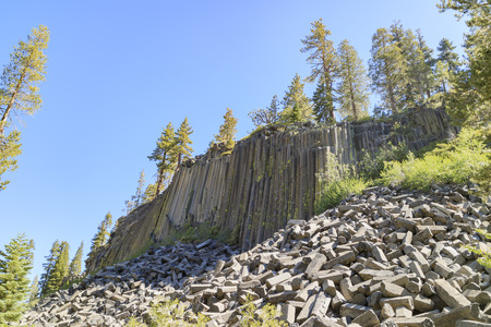 Special Geology of Basalt in Devils Postpile National Monument near Mammoth Lakesの写真素材