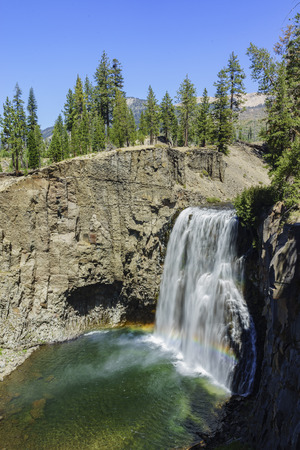 The Rainbow Fall of Devils Postpile National Monumentの写真素材