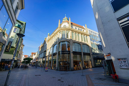 Iserlohn, AUG 30:  street view of Iserlohn downtown on AUG 30, 2016 at Iserlohn, Germanyのeditorial素材