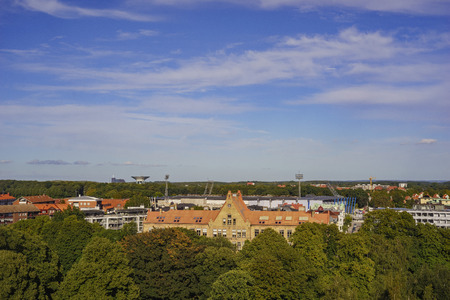Aerial view of the beautiful city - Helsingborg, Swedenのeditorial素材