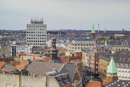 Superb aerial view from Round Tower of Copenhagen, Denmarkのeditorial素材