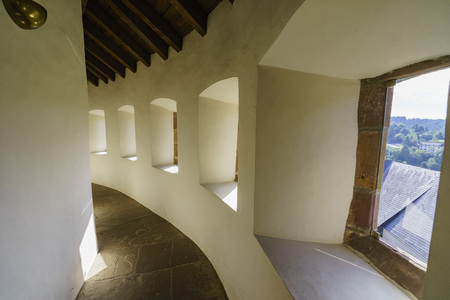 Vianden, SEP 10: The interior of the famous and historical Vianden Castle at Vianden, Luxembourgのeditorial素材