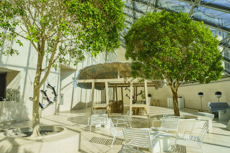 Luxembourg, SEP 10: The interior of modern art gallery - Mudam at Luxembourgのeditorial素材