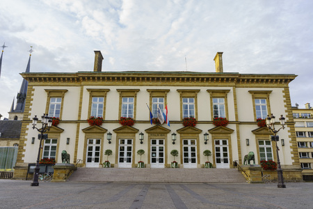 Luxembourg, SEP 10: The beautiful Place Guillaume II on SEP 10, 2016 at Luxembourgのeditorial素材