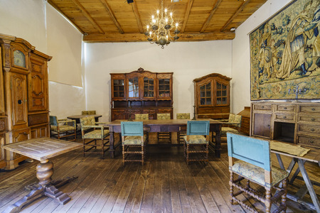 Vianden, SEP 10: The interior of the famous and historical Vianden Castle on SEP 10, 2016 at Vianden, Luxembourgのeditorial素材