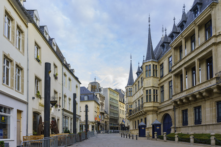 Luxembourg, SEP 10: The historical Palais Grand Ducal at morning on SEP 10, 2016 at Luxembourgのeditorial素材