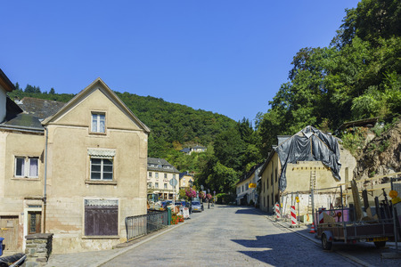 Vianden, SEP 10: Historical street around Vianden Castle at afteroon on SEP 10, 2016 at Vianden, Luxembourgのeditorial素材