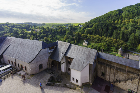 Vianden, SEP 10: The famous and historical Vianden Castle on SEP 10, 2016 at Vianden, Luxembourgのeditorial素材