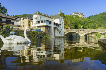 Vianden, SEP 10: The famous and historical Vianden Castle on SEP 10, 2016 at Vianden, Luxembourgのeditorial素材