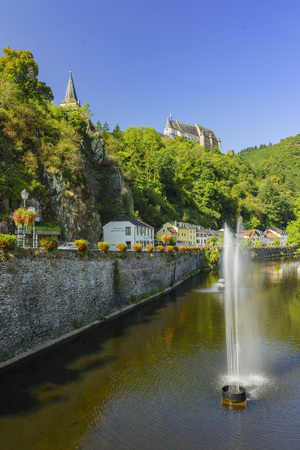 Vianden, SEP 10: The famous and historical Vianden Castle on SEP 10, 2016 at Vianden, Luxembourgのeditorial素材