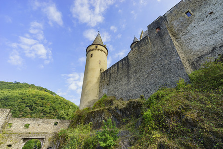 The beautiful and historical Vianden Castle, Luxembourgのeditorial素材
