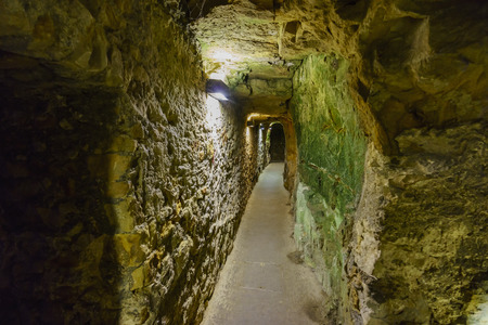 The rock tunnel of the famous Bock, Luxembourgのeditorial素材