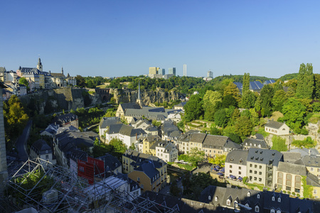 Superb aerial view from Cite Judiciaire, Luxembourgのeditorial素材