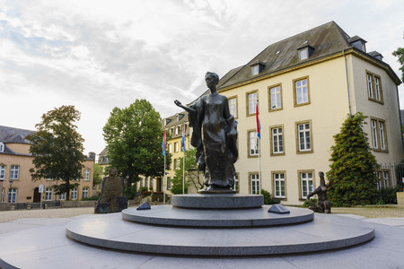 The historical Monument of Grand-Duchess Charlotte, Luxembourgのeditorial素材