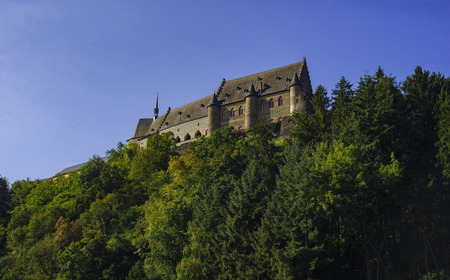 The historical Vianden Castle, Luxembourgのeditorial素材