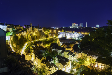 Superb aerial view from Cite Judiciaire, Luxembourgの写真素材
